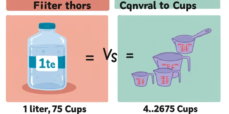 How many cups are in a liter